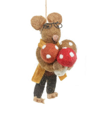 Oliver Mouse Handmade Felt Christmas Decoration
