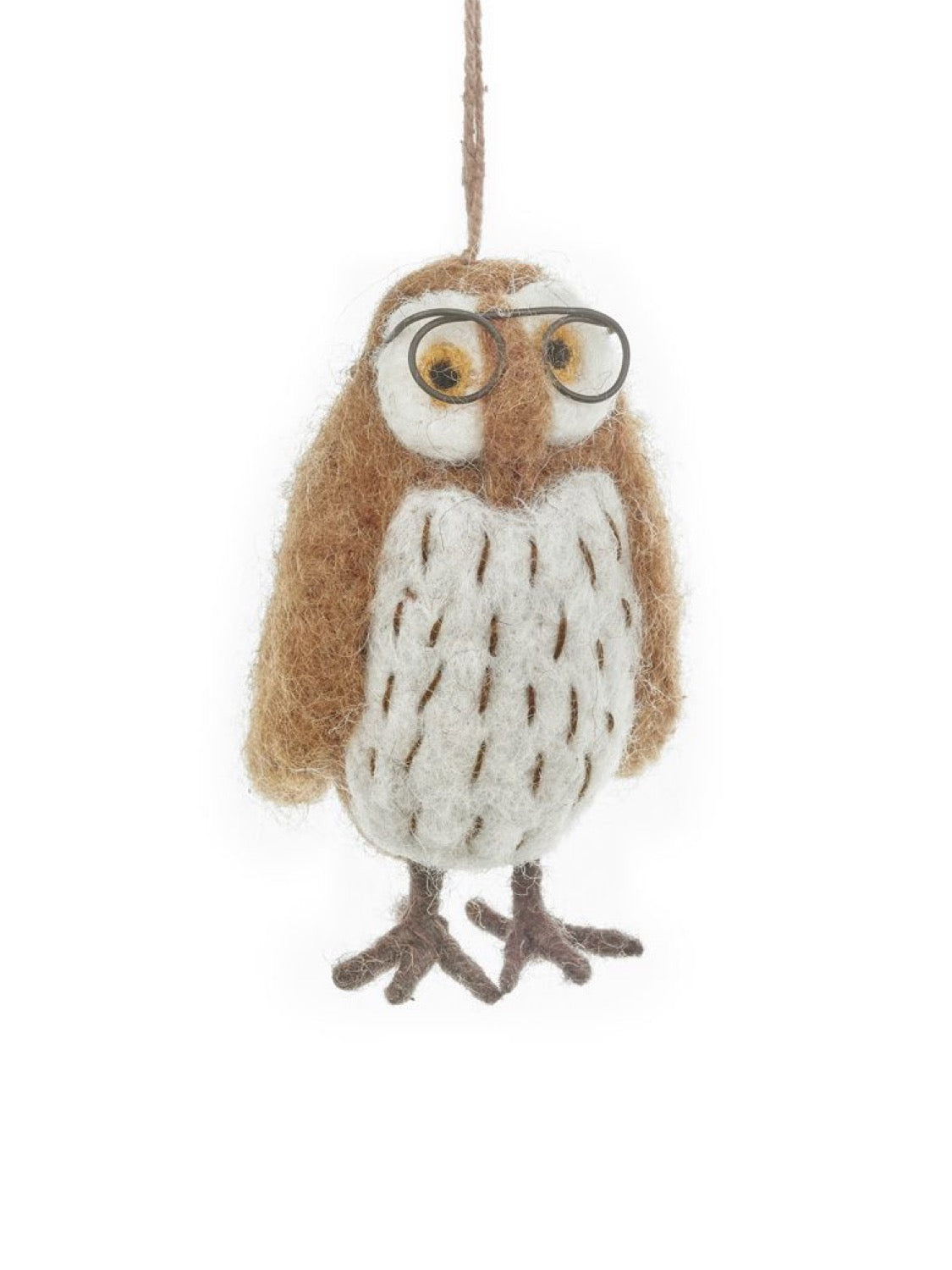 Wilson the Wise Owl Handmade Felt Christmas Decoration mop