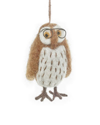 Wilson the Wise Owl Handmade Felt Christmas Decoration