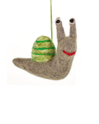 Shelby the Snail Handmade Felt Christmas Decoration