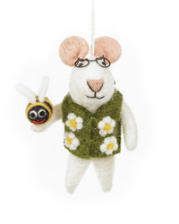 Isaac the Mouse Handmade Felt Decoration