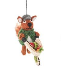 Foster the Gardening Fox Handmade Felt Christmas Decoration