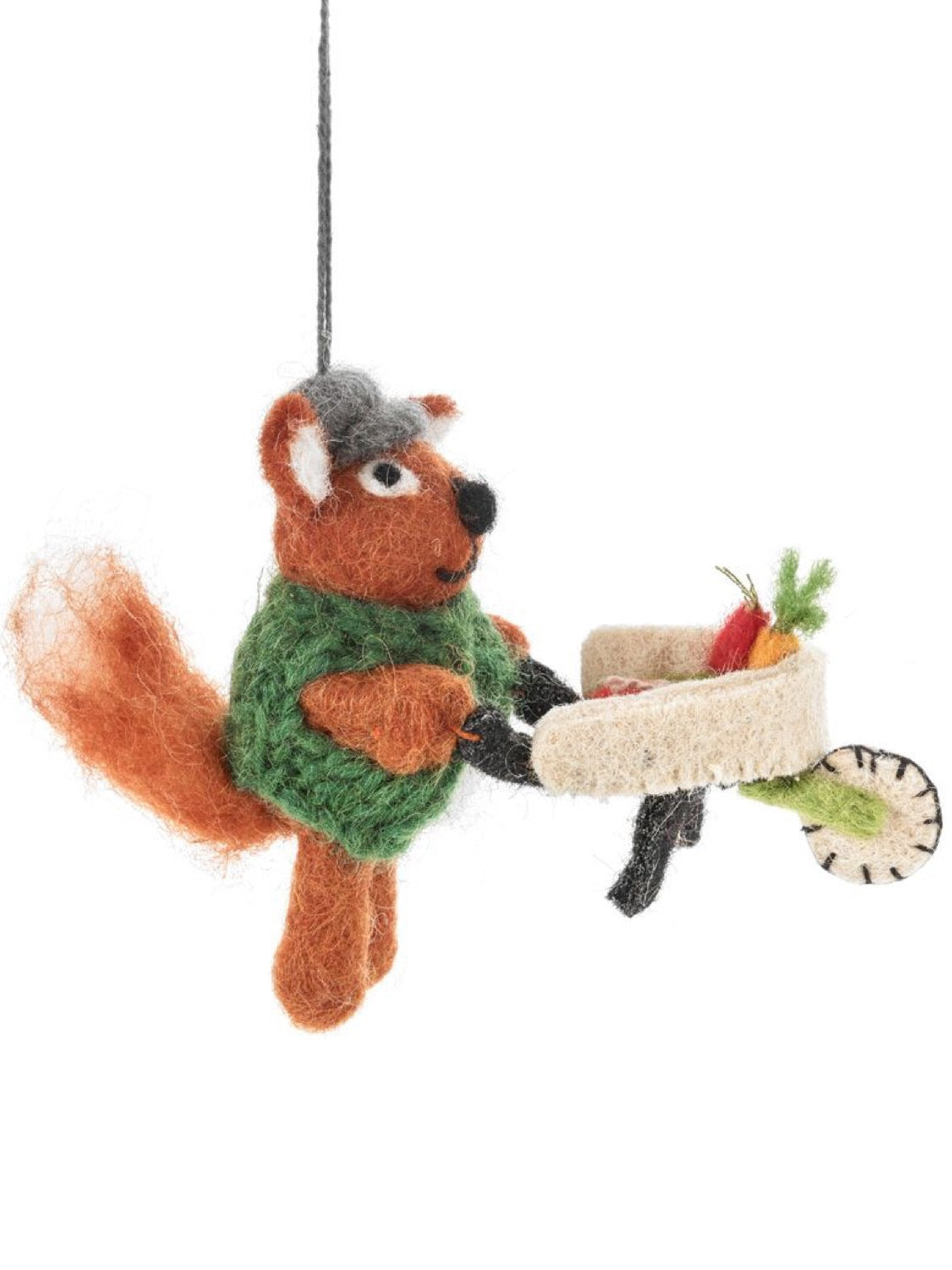 Foster the Gardening Fox Handmade Felt Christmas Decoration