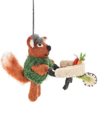 Foster the Gardening Fox Handmade Felt Christmas Decoration