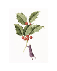 Laura Stoddart Holly & Mistletoe Christmas Cards, Pack of 10