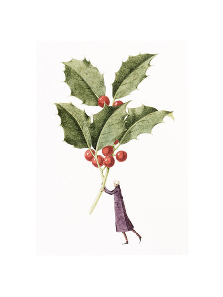 Laura Stoddart Holly & Mistletoe Christmas Cards, Pack of 10