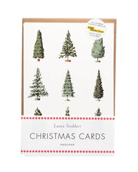 Laura Stoddart Christmas Trees Christmas Cards, Pack of 10