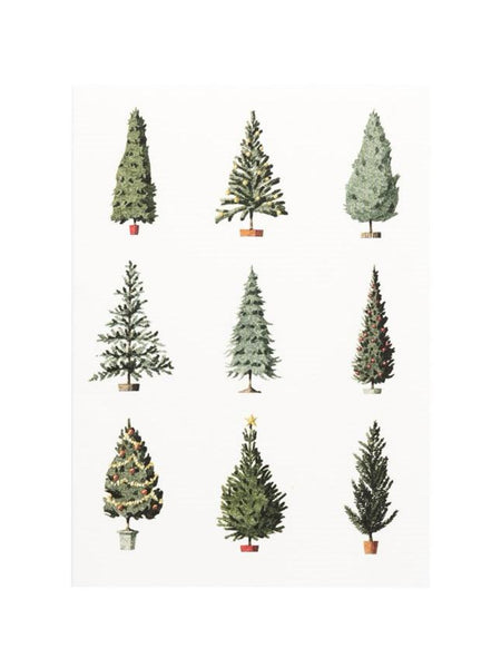 Laura Stoddart Christmas Trees Christmas Cards, Pack of 10