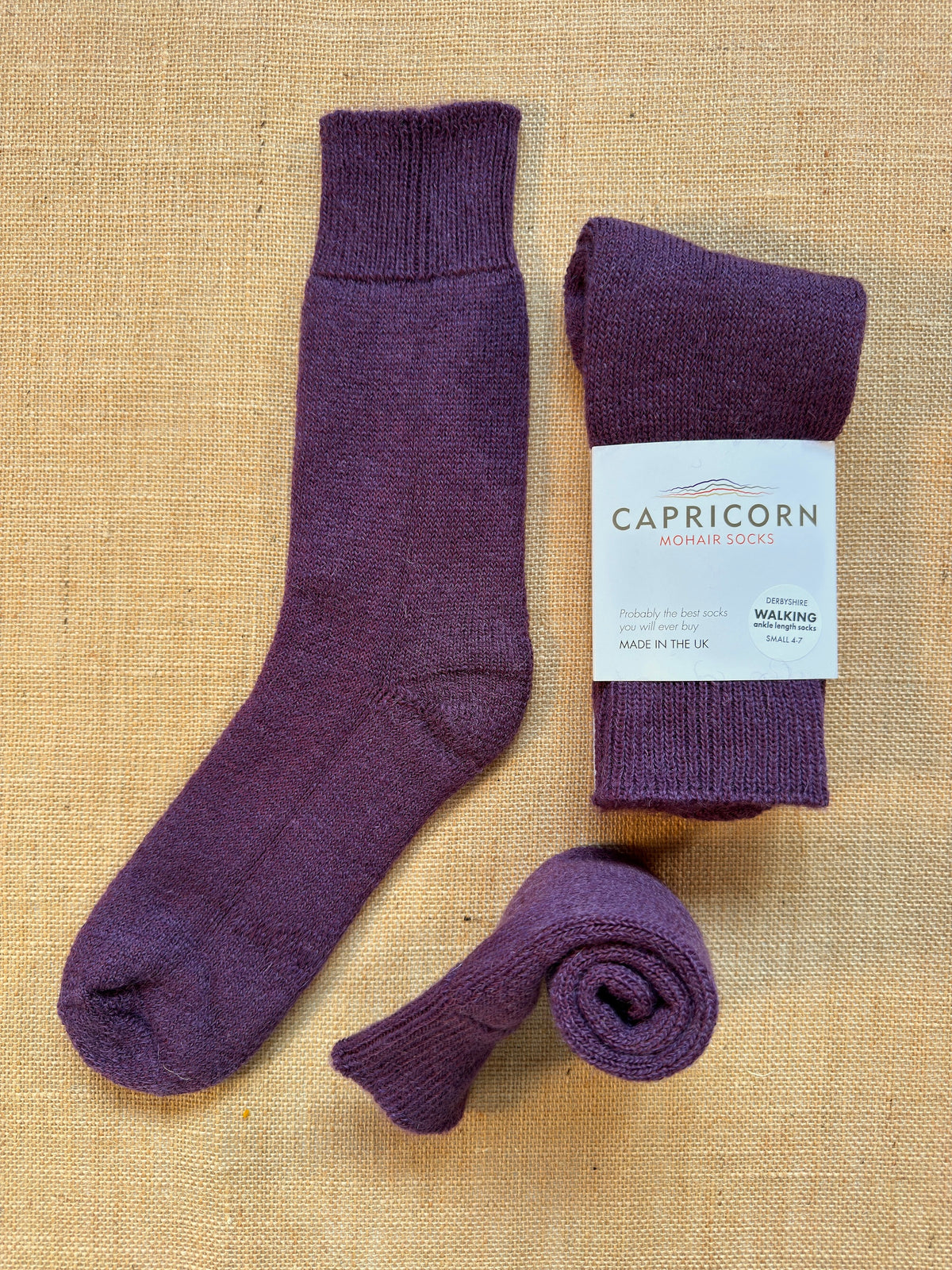 Mohair Boot Socks, Thistle