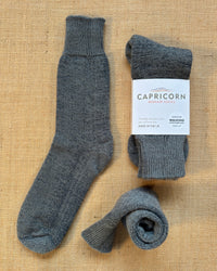 Mohair Boot Socks, Steel Grey
