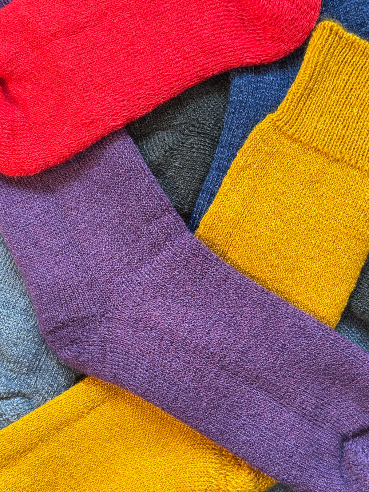 Mohair Boot Socks, Steel Grey