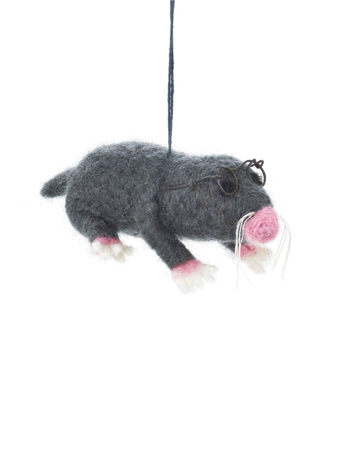 Morris the Mole Handmade Felt Christmas Decoration