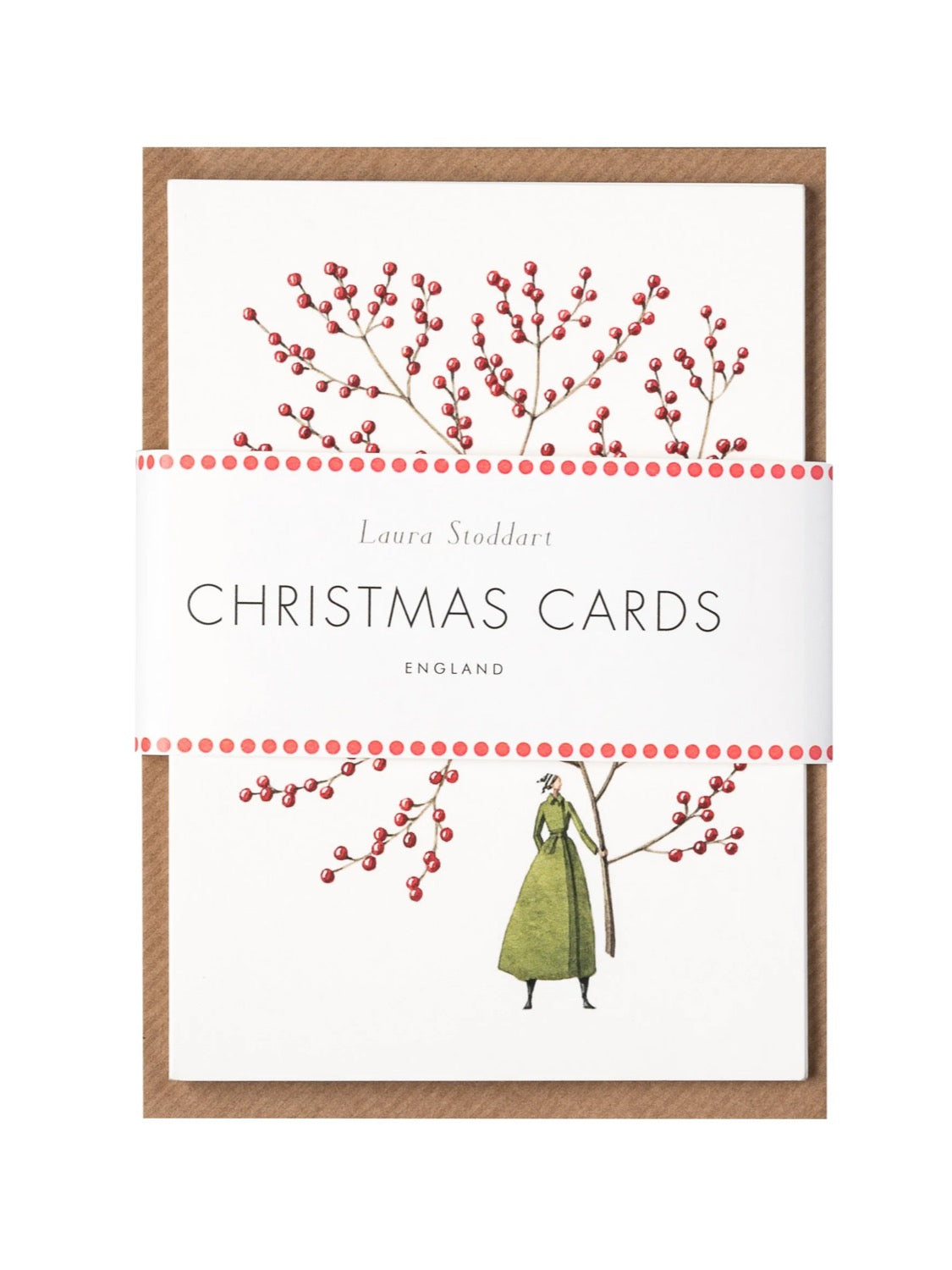 Laura Stoddart Red Berries Christmas Cards, Pack of 10