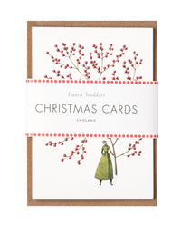 Laura Stoddart Red Berries Christmas Cards, Pack of 10