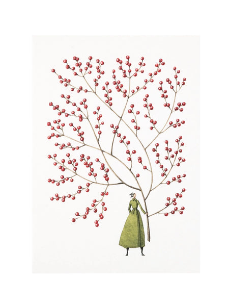 Laura Stoddart Red Berries Christmas Cards, Pack of 10