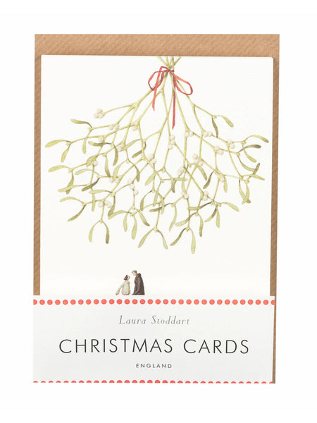 Laura Stoddart Christmas Kiss Christmas Cards, Pack of 10