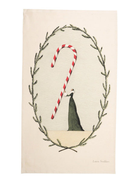 Laura Stoddart Candy Cane Tea Towel