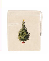 Laura Stoddart Christmas Tree Mini Drawstring Bag