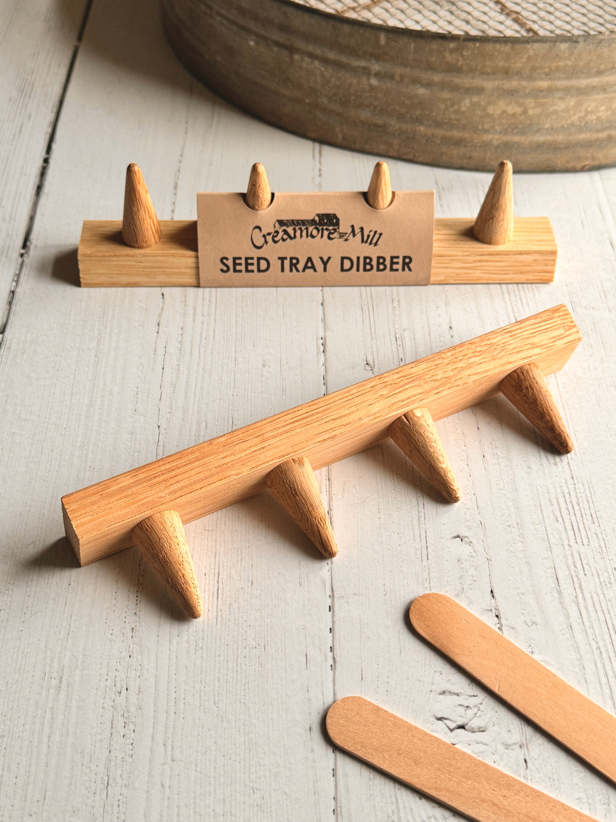 Creamore Mill Oak Seed Tray Dibber