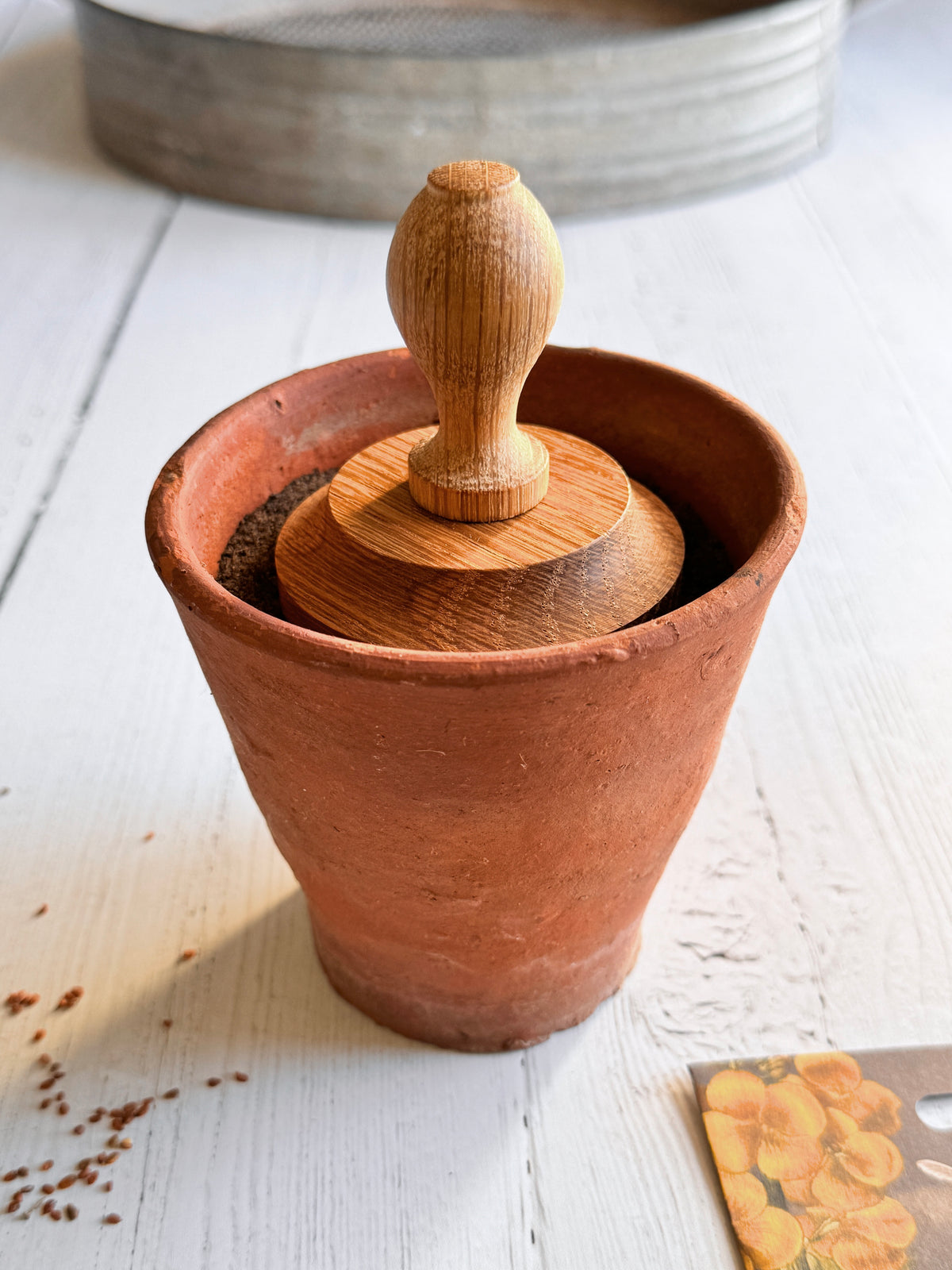 Creamore Mill Oak Pot Tamper, Round
