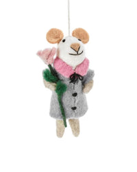 Maisie Mouse Handmade Felt Christmas Decoration
