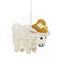 Gloria the Sheep Handmade Felt Easter Decoration