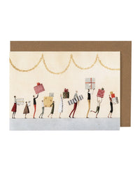 Laura Stoddart Present and Bauble Row Christmas Cards, Pack of 10