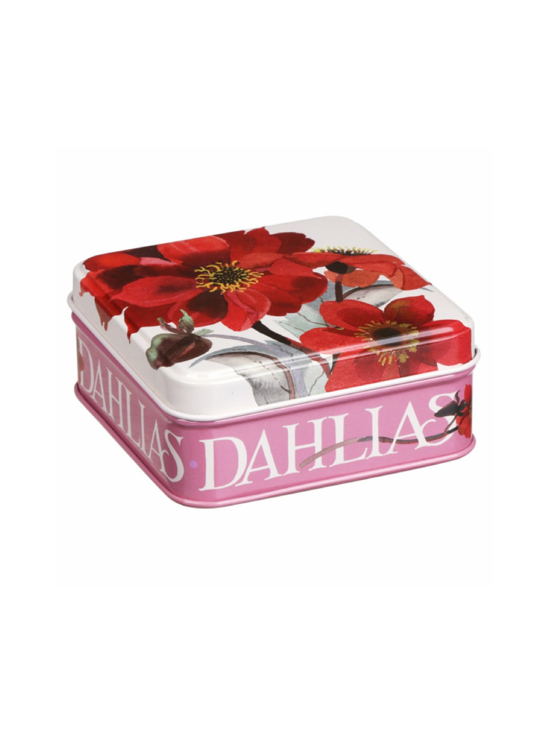 Emma Bridgewater Flowers Small Square Pocket Tin, Dahlias