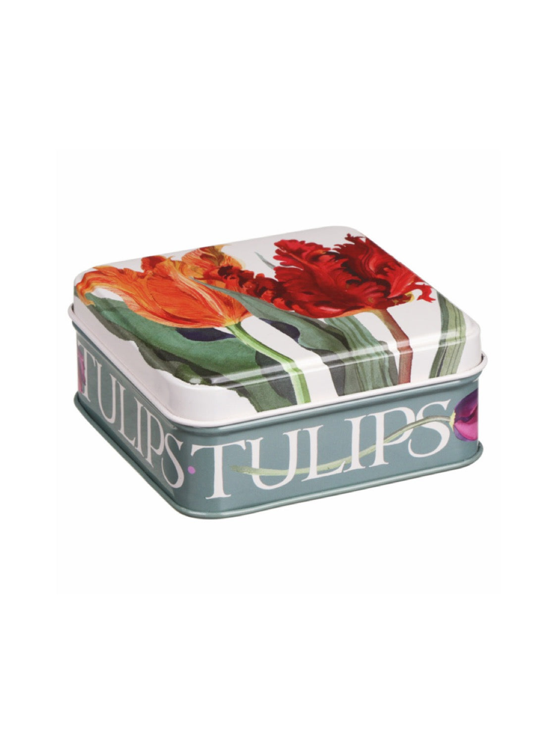 Emma Bridgewater Flowers Small Square Pocket Tin, Tulips