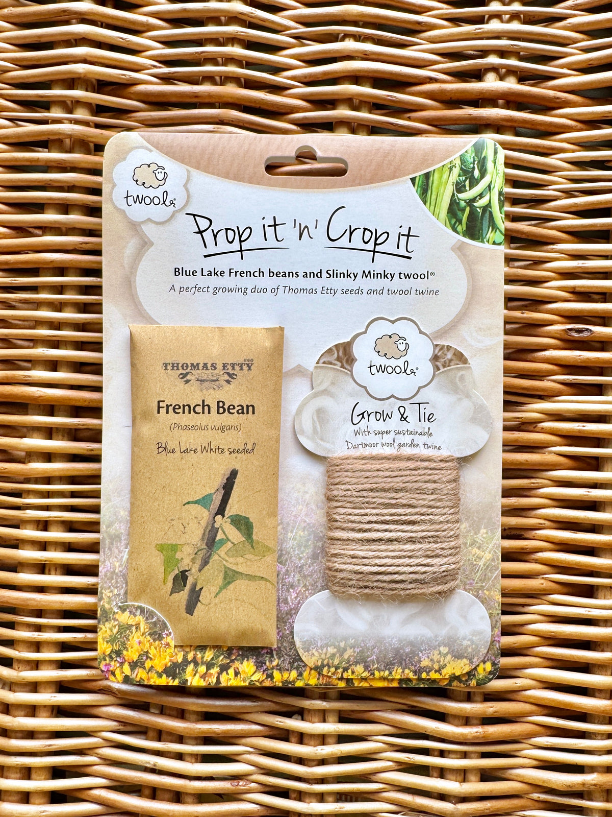 Twool Prop it ‘n’ Crop it - Climbing French Bean 'Blue Lake'