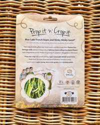 Twool Prop it ‘n’ Crop it - Climbing French Bean 'Blue Lake'