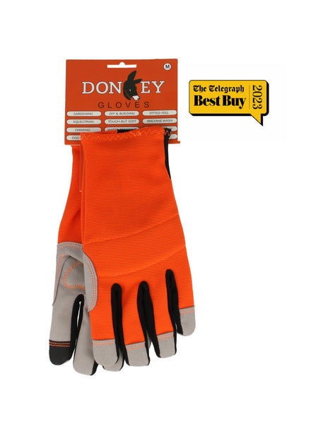 Donkey Gloves Unisex Fabric Gardening Gloves, Medium