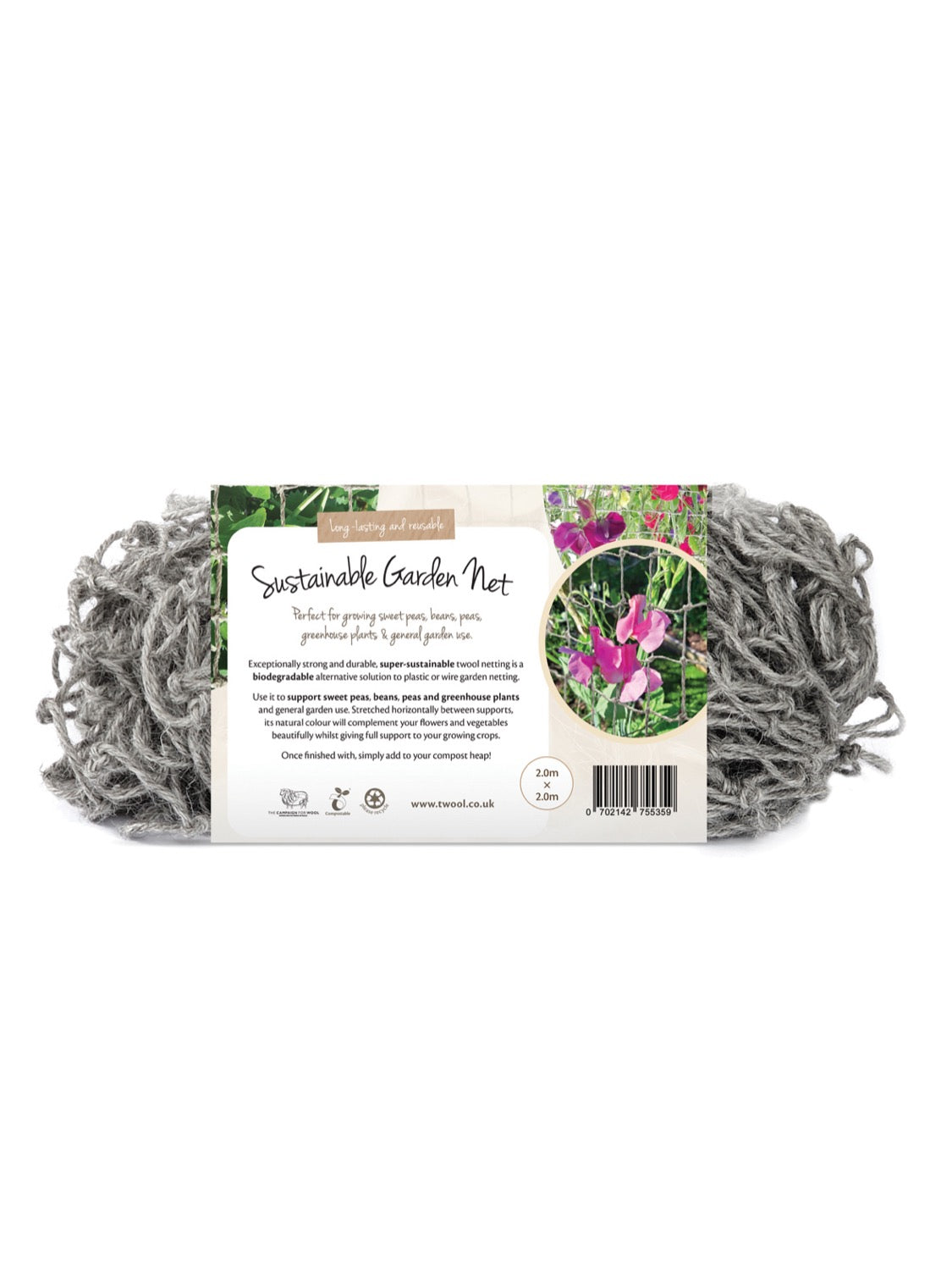 sustainable garden net made from wool