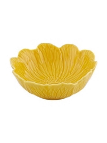 Bordallo Pinheiro Anemone Flower Bowl, Yellow