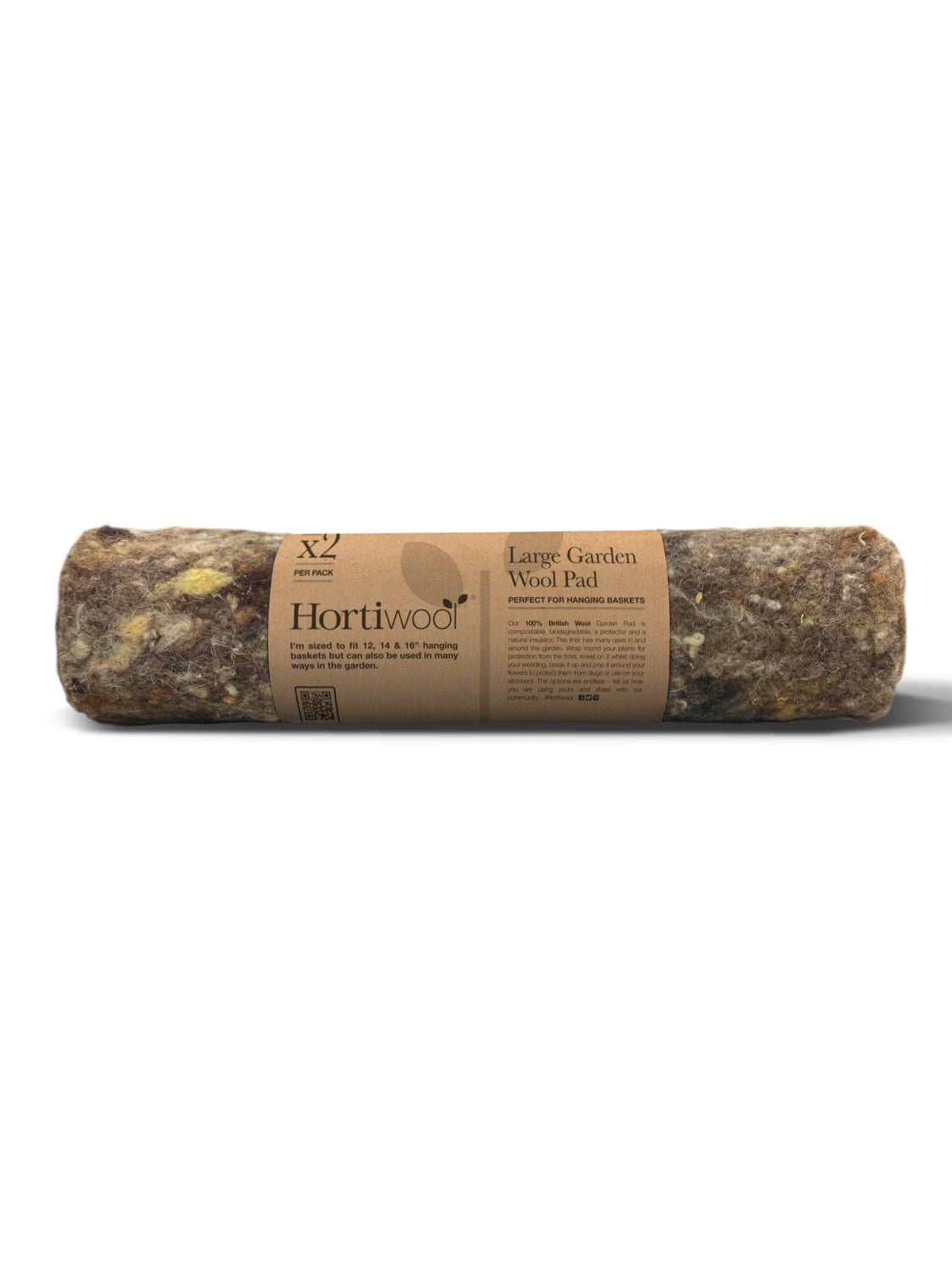 Hortiwool Garden Wool Pad for Hanging Baskets - Pack of 2