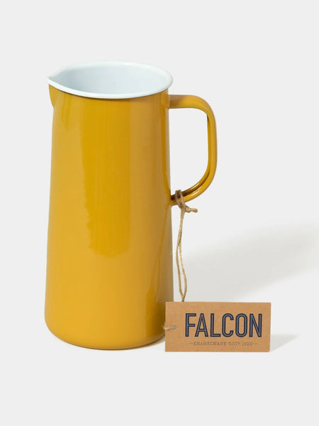 Falcon Enamelware Flower Jug, 3 Pints, Mustard