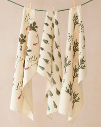 Laura Stoddart Holly & Mistletoe Christmas Tea Towel