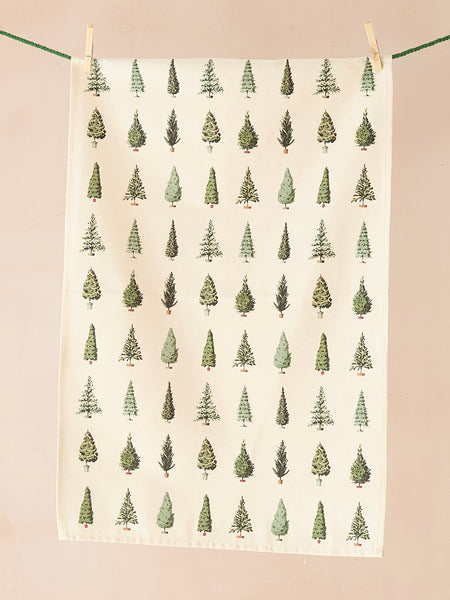 Laura Stoddart Christmas Trees Tea Towel