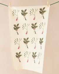 Laura Stoddart Holly & Mistletoe Christmas Tea Towel