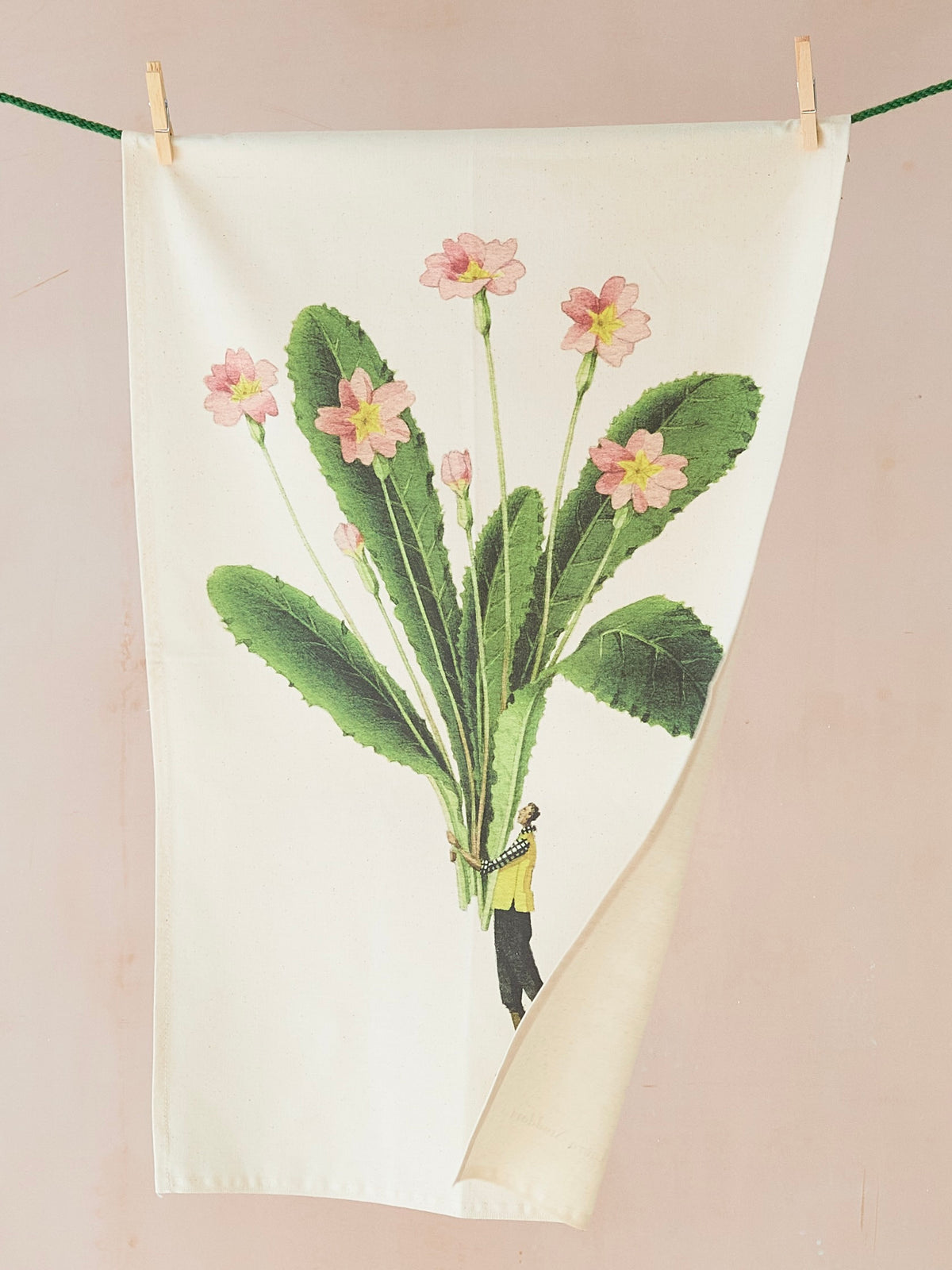 Laura Stoddart Pink Primrose Tea Towel
