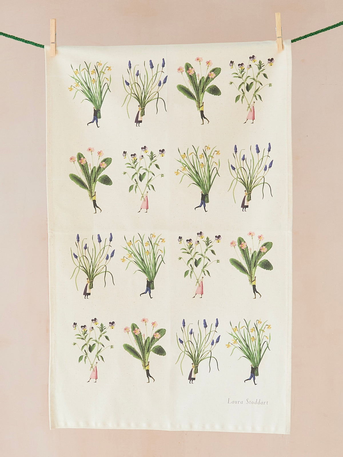Laura Stoddart Spring Flowers Tea Towel
