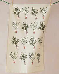 Laura Stoddart Spruce and Eucalyptus Christmas Tea Towel