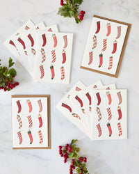Laura Stoddart Christmas Stockings Christmas Cards, Pack of 10
