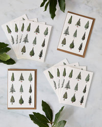 Laura Stoddart Christmas Trees Christmas Cards, Pack of 10