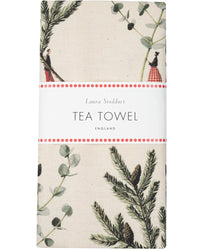 Laura Stoddart Spruce and Eucalyptus Christmas Tea Towel