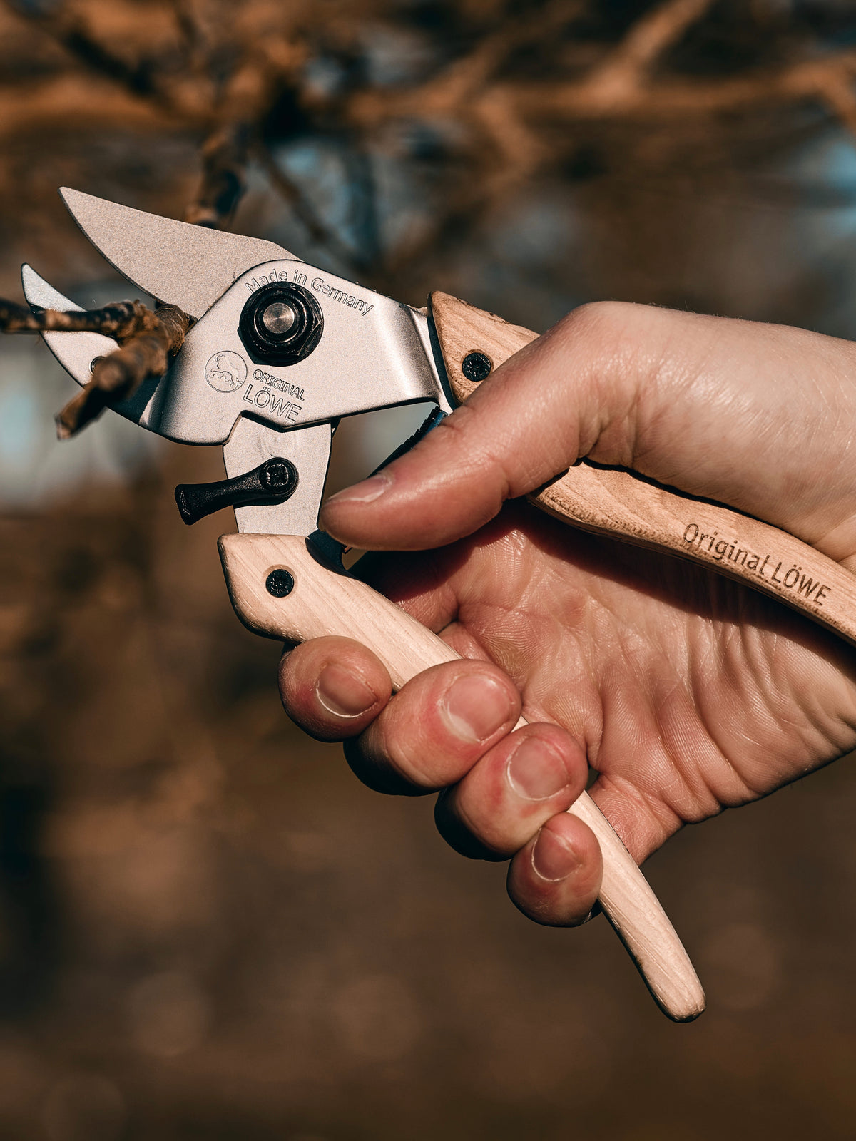 Original LÖWE-natural 7.107 Professional Anvil Secateurs