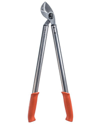Anvil loppers with orange handles on a white background