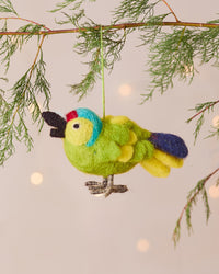 Paco The Parrot Handmade Felt Christmas Decoration