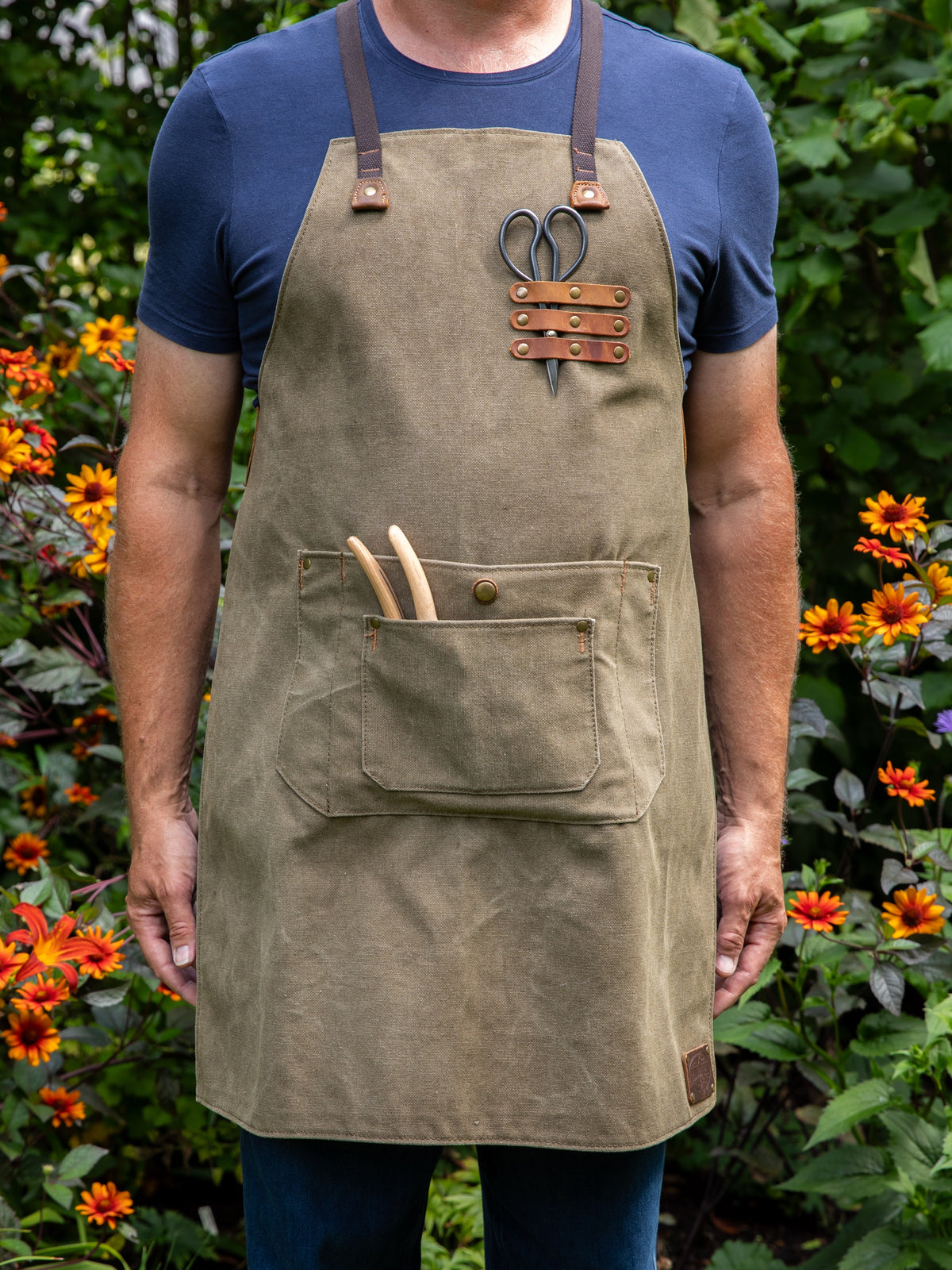 Signature Gardening Apron, Olive Green