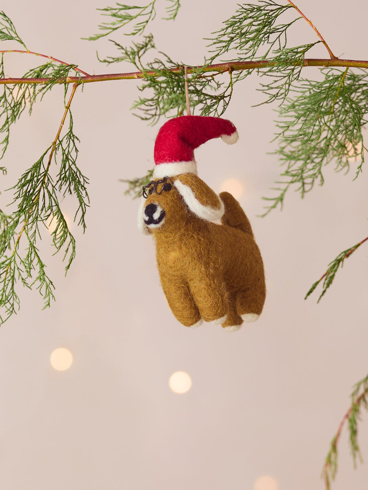 Saint Nicholas The Dog Handmade Felt Christmas Decoration